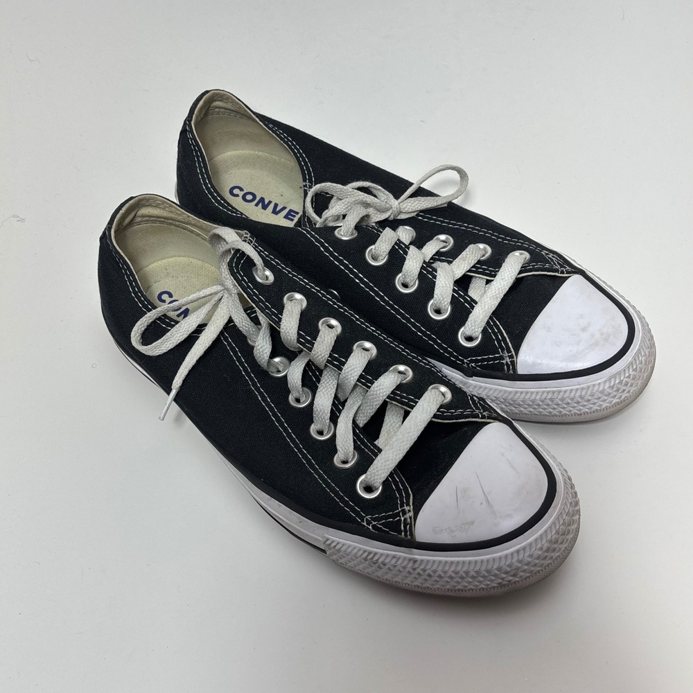 Converse Chuck Taylor All Star Low Top Black White M9166 Mens 6.5 Womens 8.5